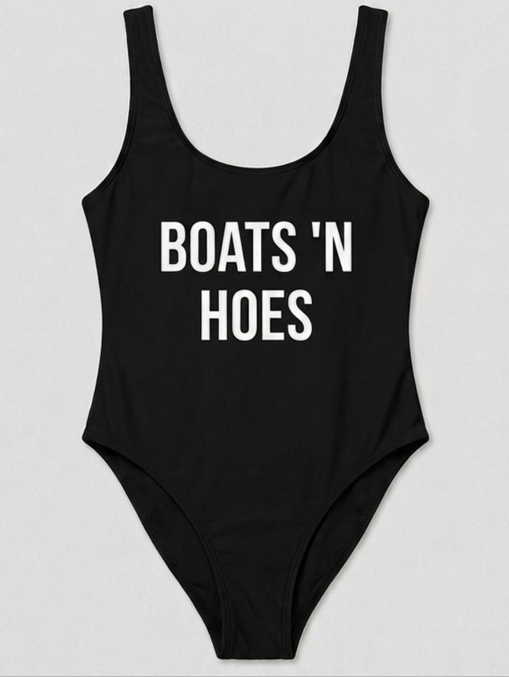 Black Graphic Swimsuit